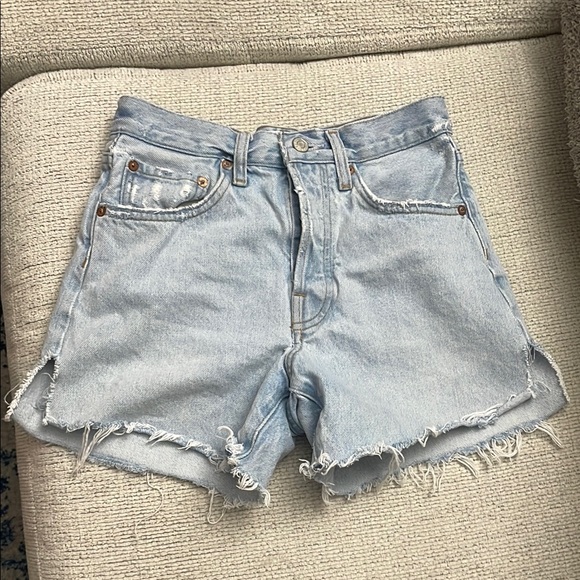 AGOLDE Parker long Denim Shorts - Picture 1 of 5
